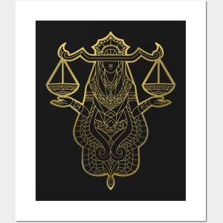 Libra gold Posters and Art